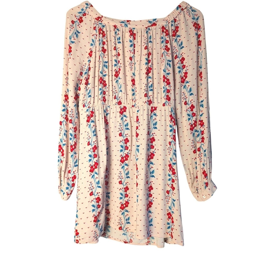 M Old Navy Maternity Floral Long Sleeve  Shell Pink Baby Soft Boho Countrycore - Picture 2 of 8